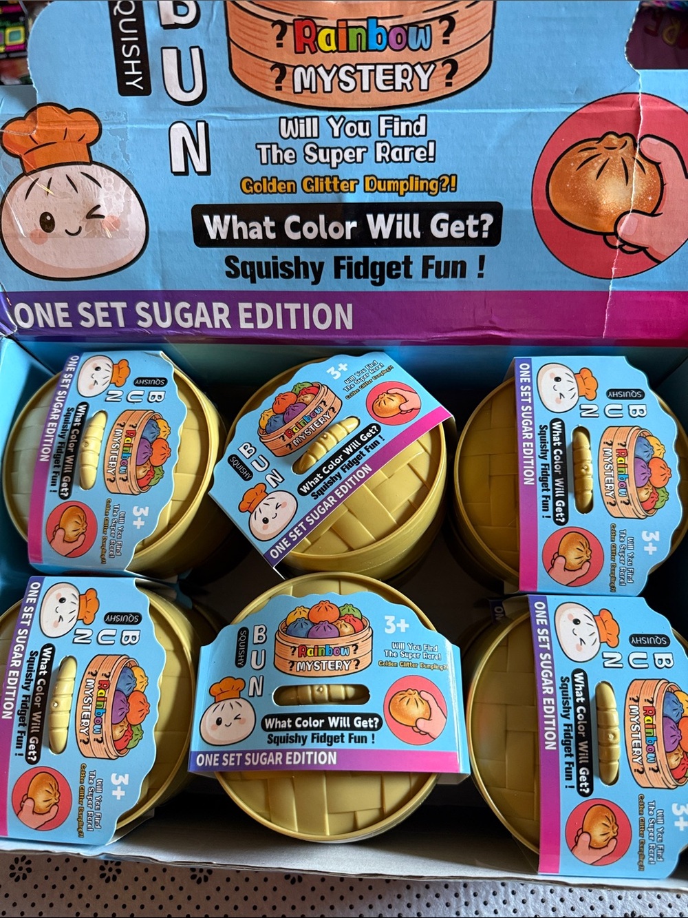 🛍CASE OF 12 MYSTERY LARGE Squishy - WHAT COLOR IS INSIDE Sugar Edition 🛍
